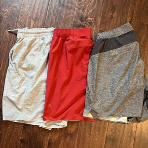 lululemon athletica Men's Athletic Shorts - Gray, Red, and dark grey